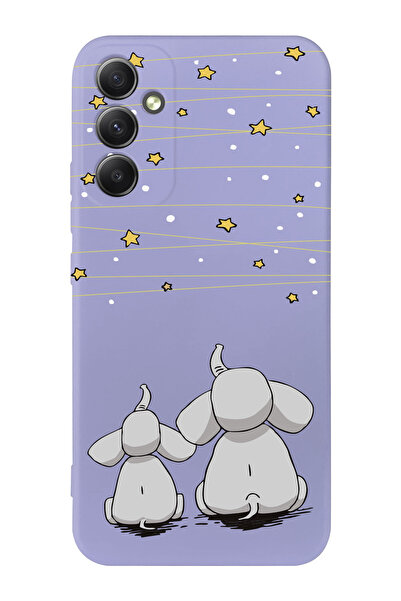 shoptocase حافظة هاتف بتصميم الفيلة المرصعة بالنجوم المتوافقة مع هاتف Galaxy A34 5g