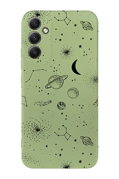 shoptocase Galaxy A34 5g Uyumlu Güneş Sistemi Tasarımlı Telefon Kılıfı