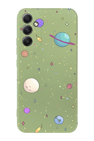 shoptocase Galaxy A34 5g Uyumlu Gezegenler Tasarımlı Telefon Kılıfı