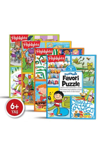 Highlights Yayınları Puzzlemania Farkı Bul Favori Puzzle 4'lü Set