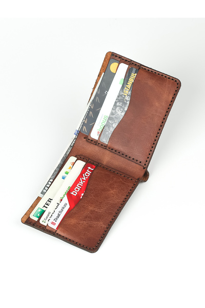 Lost Slope Deri Erkek Cüzdanı - Gerçek Deri & El Yapımı