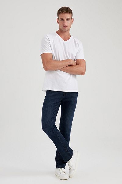 DeFacto V Neck Slim Fit Tisort