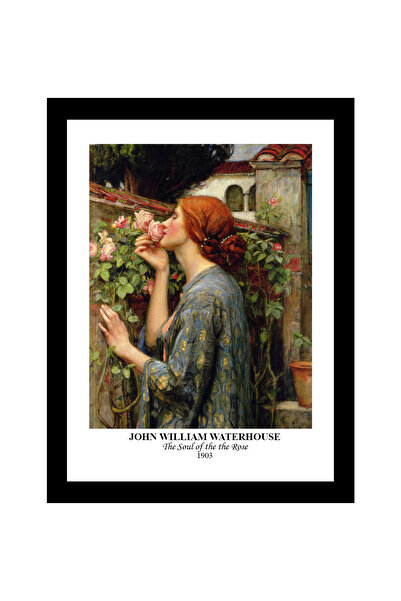 Dekorsiahome O singură piesă cu ramă din lemn: Sufletul Trandafirului