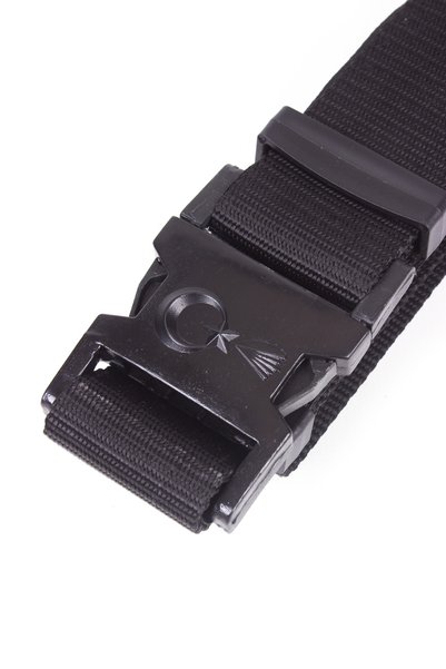 Burak Askeri Malzeme Black Color Suali Tactical Palaska Woven Belt with Plastic Buckle