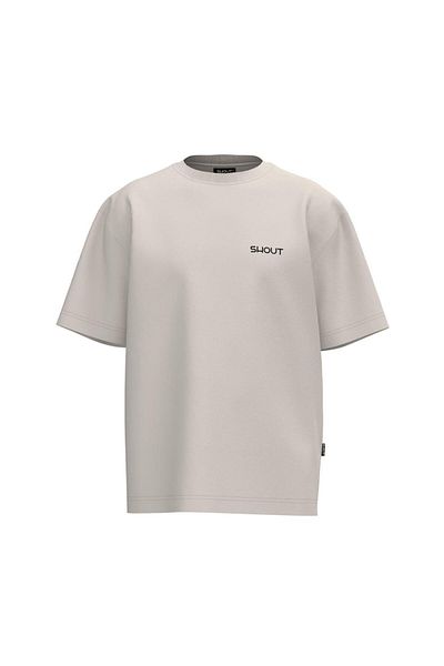 Shout Oversize Embroidery Logo Basic Unisex T-Shirt