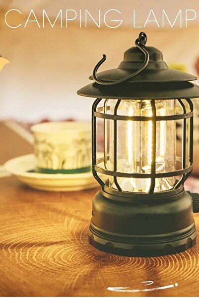 EFSANE KAMP - Nostaljik Led Lamba - Kamp Lambası - Pilli Küçük