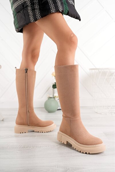 hmdyıl kadın uzun günlük süet çizme