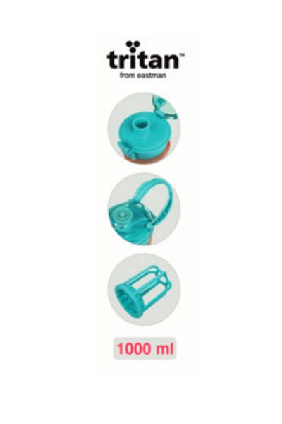 Gıpta Locking Flask (Juicer) 1000Ml Tritan (Mixed Color 1 Piece) K7573