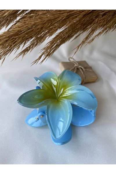 Jeros Accessories Cataramă cu flori de lotus Aloha, verde, albastru