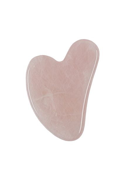 İLTERUS Serrated Jade Face Roller And Pink Quartz Heart Gua Hsa Massage Stone Set