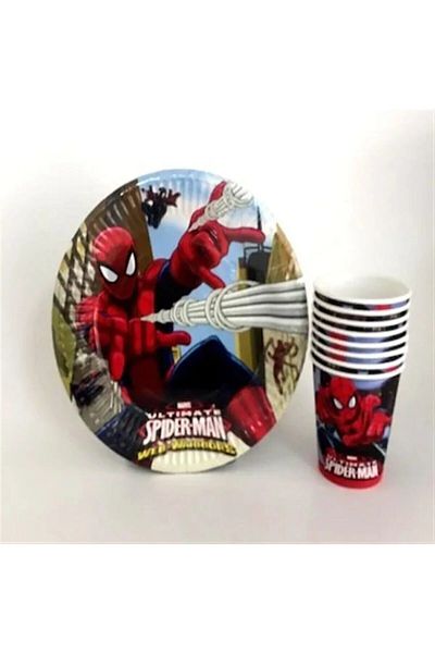 FOKUL Spiderman Spiderman Birthday Concept Party Set 8 Person Spiderman Party Supplies