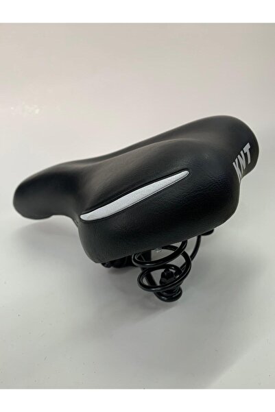 Tex Geniş Ve Yaylı Nefes Alabilen Suni Deri Konforlu Beyaz Şeritli Bisiklet S...