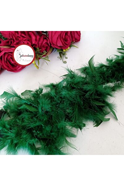 Gelincimherşey Süsleme İçin Otriş Metrelik Şerit Tüy Kaz Tüyü 2 Metre (60Gr)