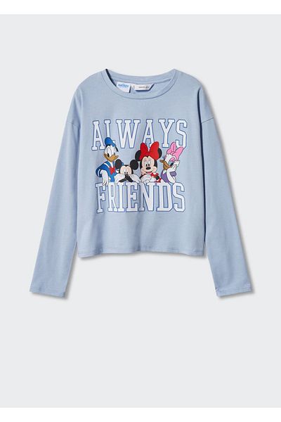 MANGO Kids Tricou Albastru Pentru Copii