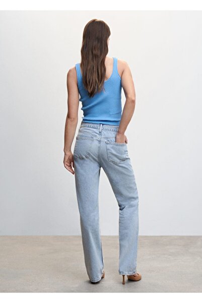 MANGO Woman Μπλούζα με λουράκι με υφή