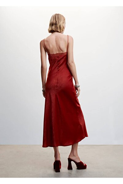 MANGO Woman Dantelli Elbise