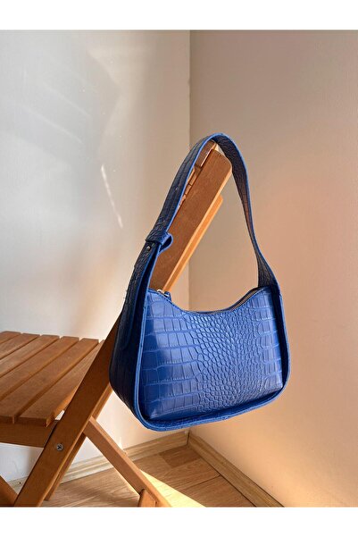 melecco تمساح الأزرق الداكن المرأة حقيبة يد Strappy وحقيبة يد رياضية حقيبة ال...
