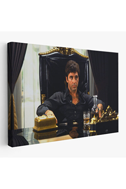 Harita Sepeti Scarface Alpacino İtalyan Mafya Kanvas Tablo-5137