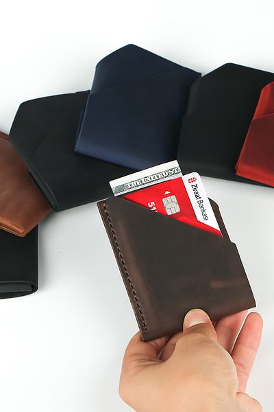 Lost Slope Leather Card Holder - Real Leather & Handmade