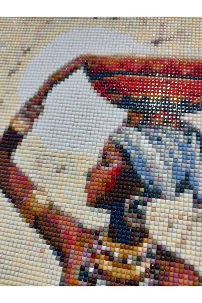 nilonun atölyesi Arap Kızı Kristal Boncuk Tablo 25 X 66 Cm. (İŞLENMİŞ HAZIR HALDE)