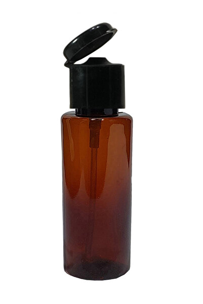 Paradise 10 adet Amber damla dökme kapaklı Şişe pet 50ml siyah renk kapaklı