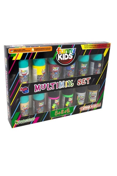 funny kids Multimix 20 Ml.x 12 Renk Tüp Set (FNNY-MLTX-020-05686)