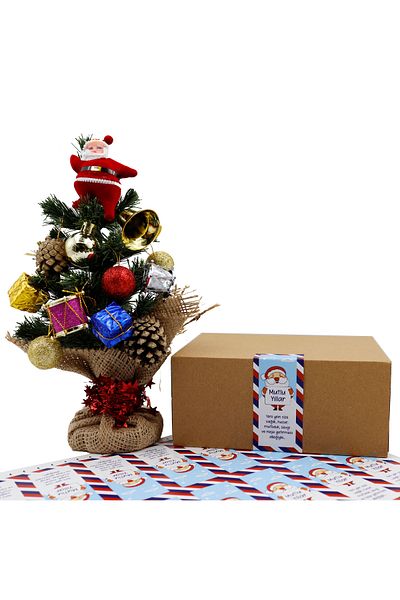 reprodesign New Year's Themed Gift Package Label 10 x 4 cm Happy New Year Printed Label 14 Pieces