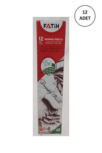 Fatih 12 قلم رصاص متدرج فاتح 4 ب