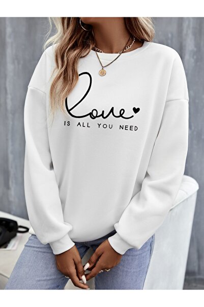 Adrift KOD ADR-SHEN LUNE - Світшот з принтом і слоганом на грудях