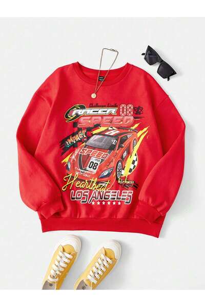Adrift KOD ADR-SHEN Coolane Dopamine Dressing Car & Letter Graphic Dres sa sp...