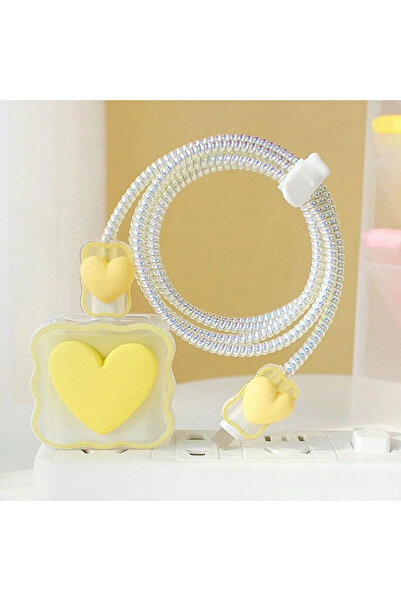 mimtec Şarj Başlığı Ve Kablo Koruyucu 4 Lü Set Iphone 20 W Type-c Şarj Adaptö...