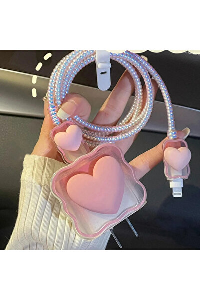 mimtec Şarj Başlığı Ve Kablo Koruyucu 4 Lü Set Iphone 20 W Type-c Şarj Adaptör Uyumlu Şarj Koruyucu