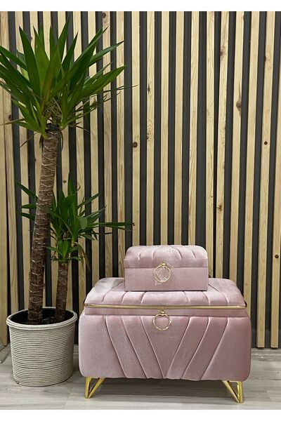 Kırçova Tekstil Lalin Ikili Çeyiz Sandıği