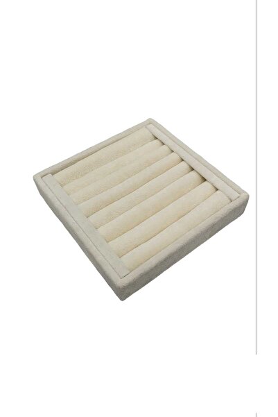 Aydın Decor New Local Small Size Suede Sausage Cream Ring Stand (Aydindecor)