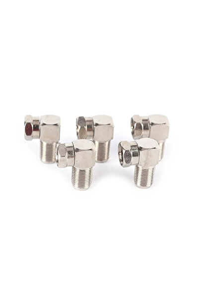 ANKTEK Konnektör "L" Tipi Çevirici Fiş F Dişi F 5 Adet