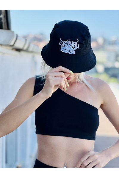 disponible Gothic Skull Women's Uv400 Fishing Bucket Bucket Hat