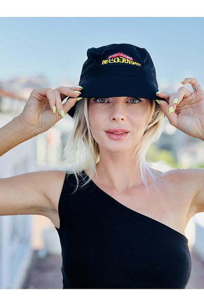 disponible Women's Embroidered Bucket My Hero Academia Written Fisherman Hat