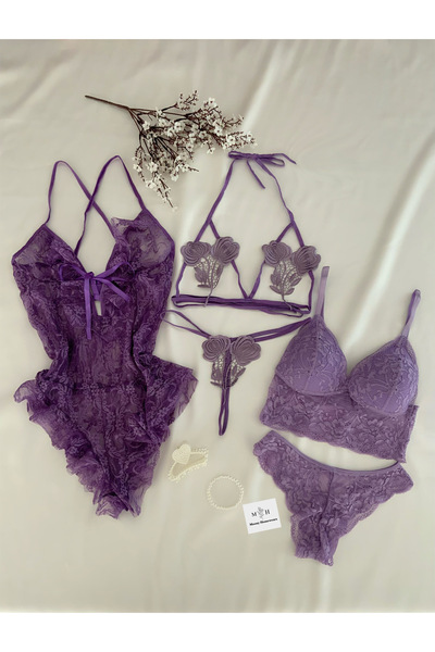 MH Moony Homewears Liliac Fantasy Set de 5