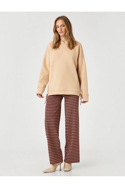 Koton Oversize Hooded Sweatshirt Long Sleeve