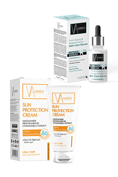 VA COSMETİC RETİNOL SERUM SPF+50 GÜNEŞ KREMİ SET