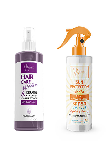 VA COSMETİC VA COSMERIC SPF+50 GÜNEŞ KORUYUCU SPREY & KERATİNLİ SAÇ BAKIM SUY...