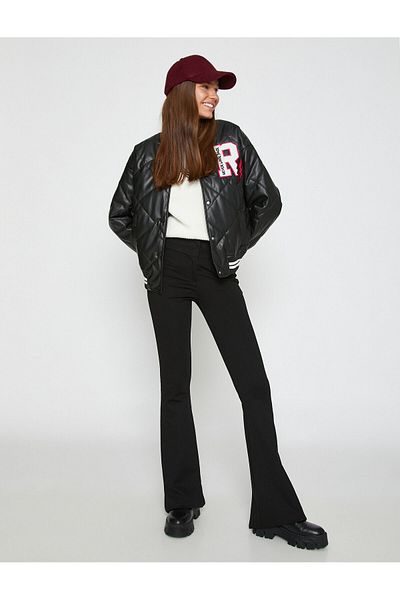 Koton Flared Leg Leggings Trousers