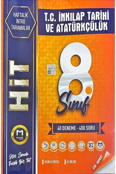 Mozaik Yayınları 8. Sınıf T.C. İnkılap Tarihi ve Atatürkçülük İntro Hit 40 De...
