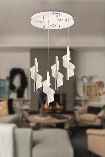 Eray Aydınlatma P7077-3+1 4lü Krom Sarkıt Led Avize