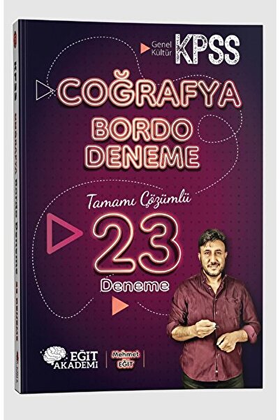 Eğit Akademi Kpss Coğrafya Tamamı Çözümlü 23 Bordo Deneme Sınavı Mehmet Eğit