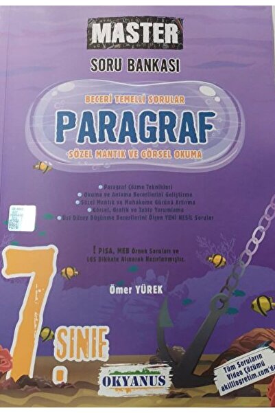 Okyanus Yayınları 7. Sınıf Master Paragraf Soru Bankası / Ömer Yürek / Okyanu...