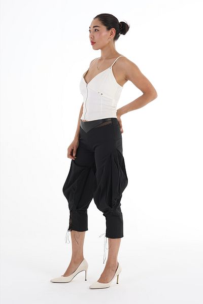 Balizza BLZ-PAÇASI ROPE WITH STRINGED SIDES ZIPPERED SPECIAL DESIGN BELTED SHALVAR MODEL CAPRY