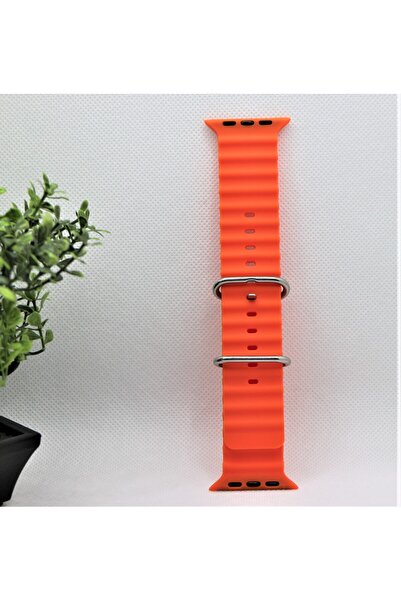 Tezcan Aksesuar Apple Watch Uyumlu Renkli Silikon Kordon (42 mm-44 mm-45 mm-4...
