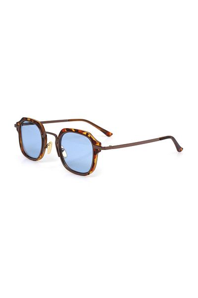 TomyHelf UV Filtered Women's Sunglasses Rectangular Blue Frame Unisex