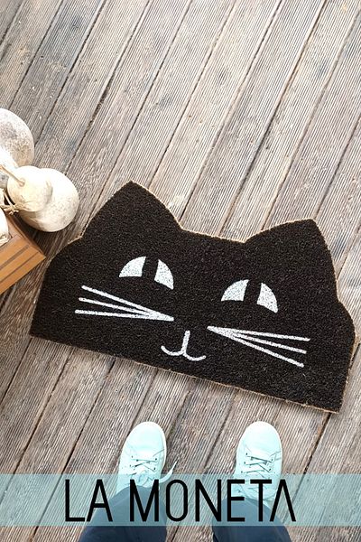 LAMONETA Black Cat Door Mat